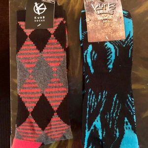 KURB Brand Bundle of Men's Socks (2Pair), NWT! Lg